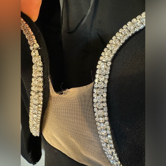 SELF-PORTRAIT Off Shoulder Heavy Midi Dress in Size US 8 - Picture 10 of 13